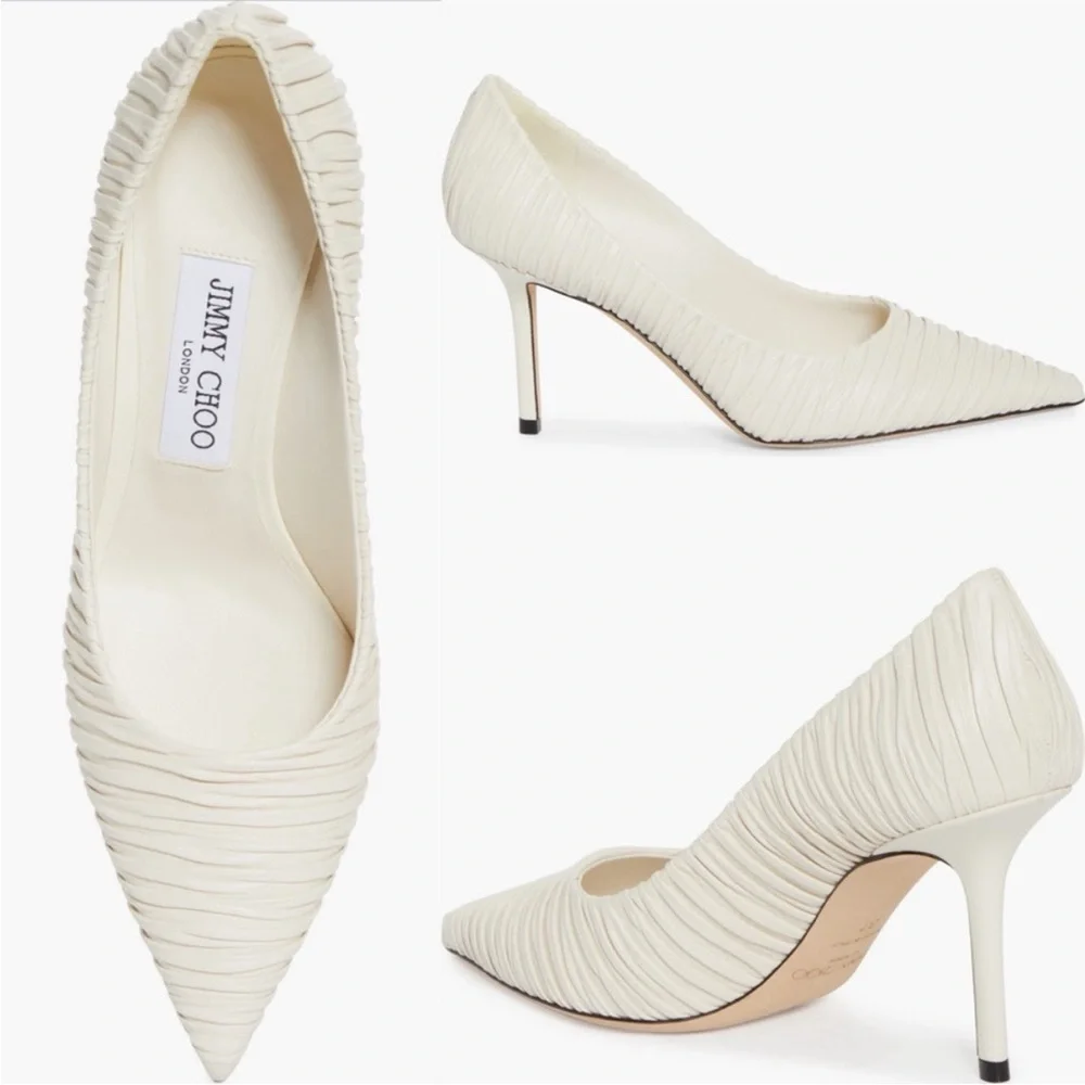 Like new JIMMY CHOO Love Ruched Pump $850 40.5
